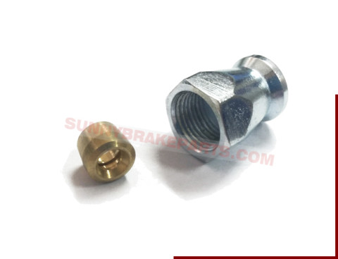 steel nuts and brass sleeve for 3an swivel hose ends
